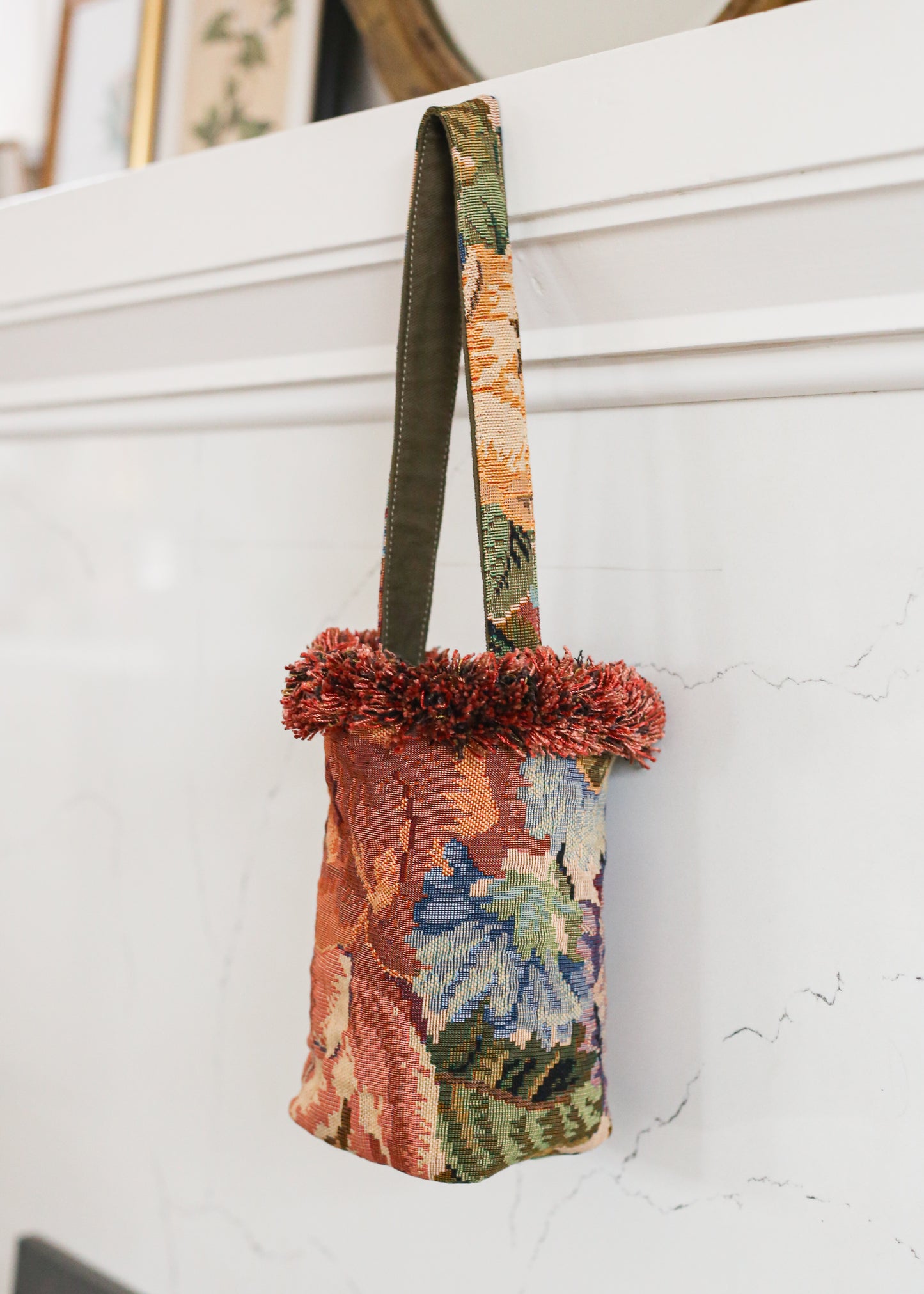 Pom Pom Mini Bucket Bag