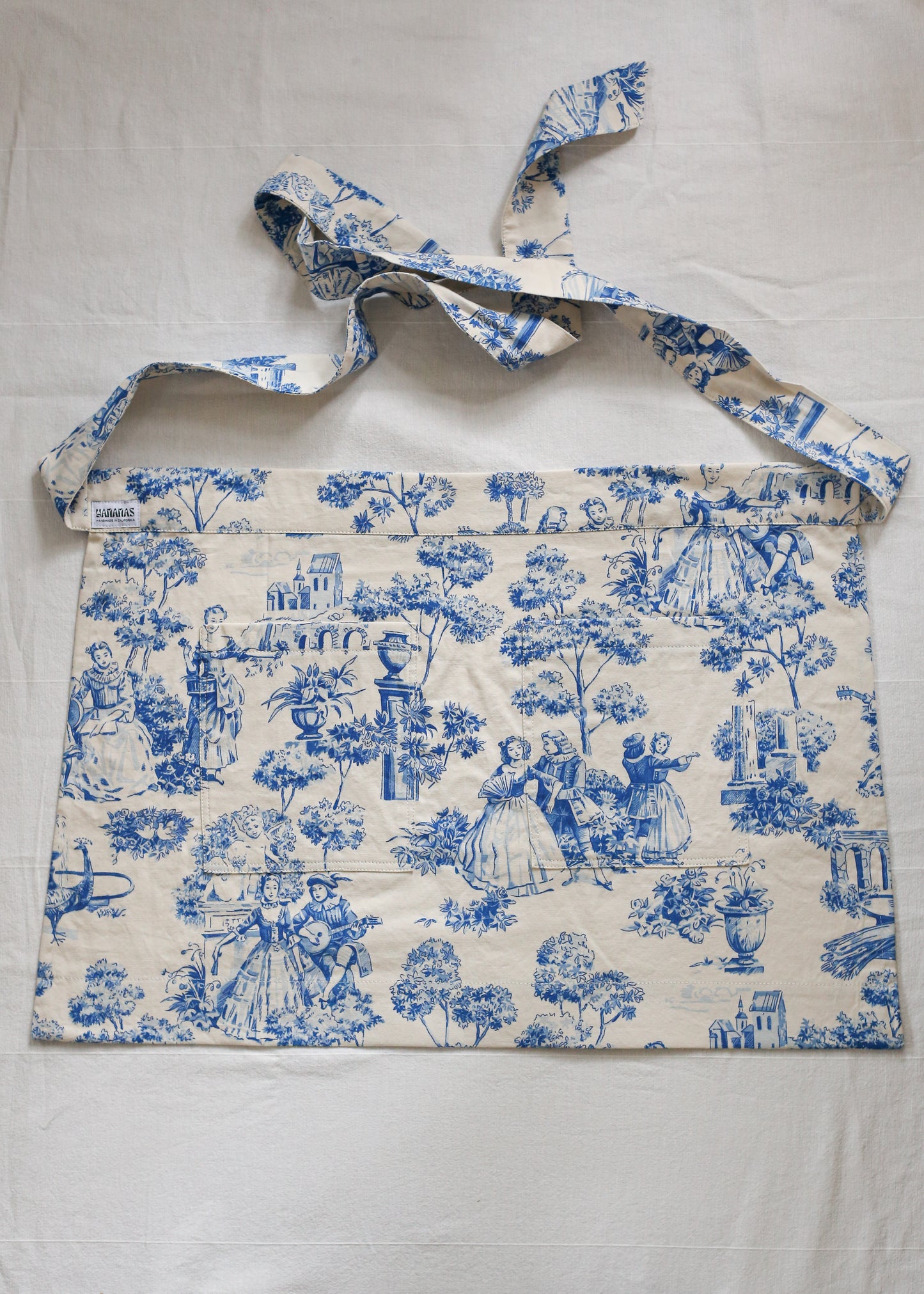 Hostess Half Apron - Vintage Toile