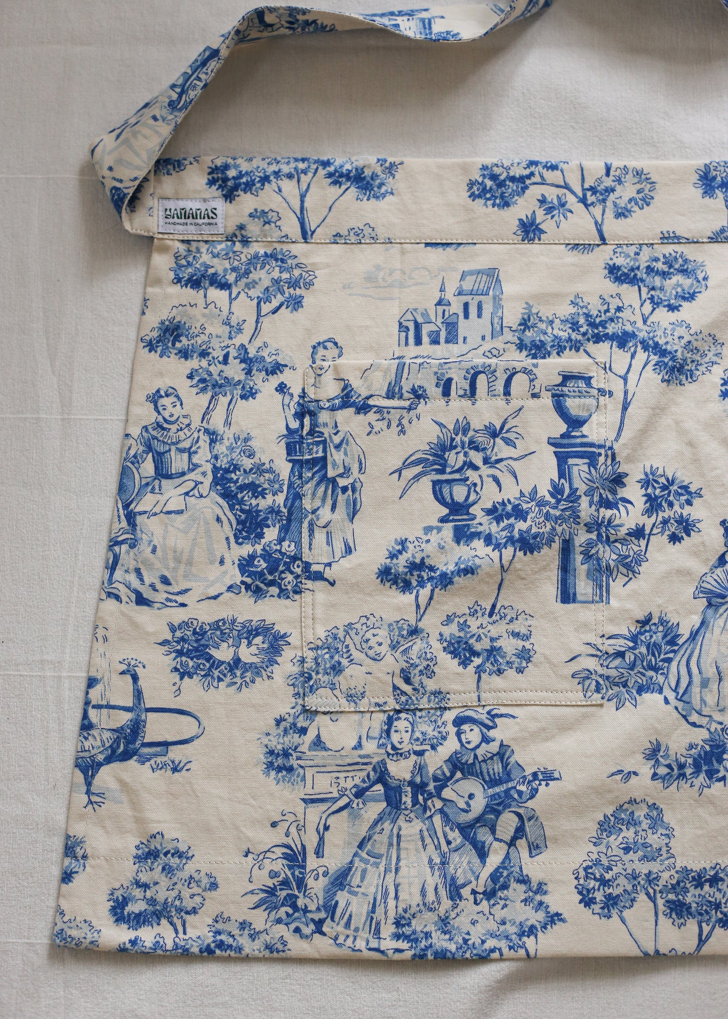 Hostess Half Apron - Vintage Toile