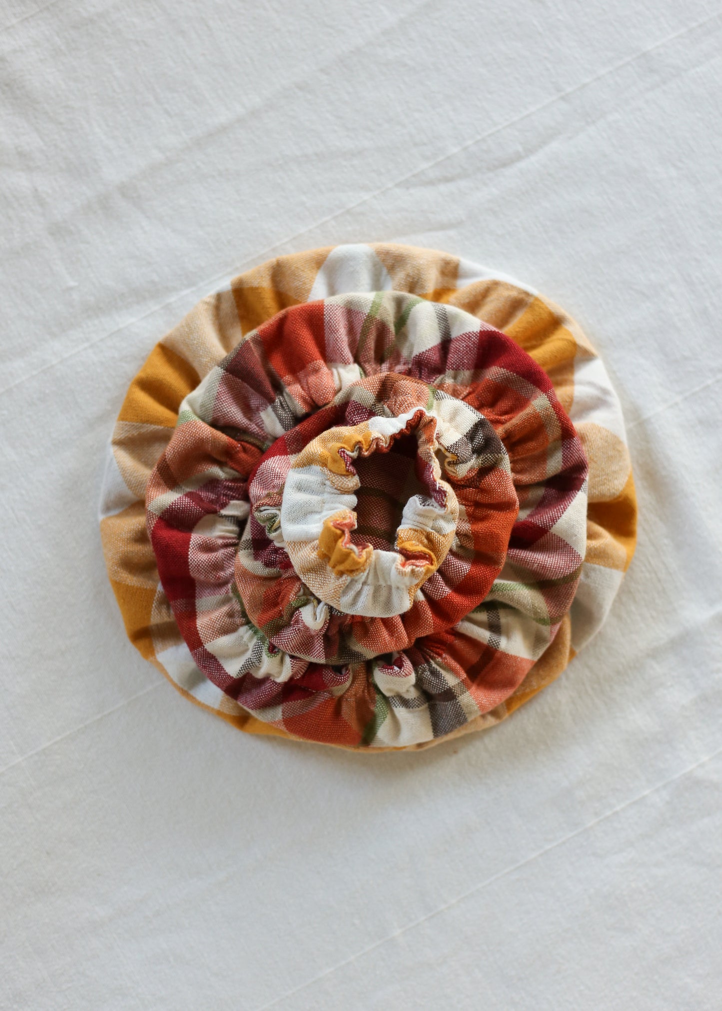 Cotton Bowl Covers (Set of 4) - Plaid