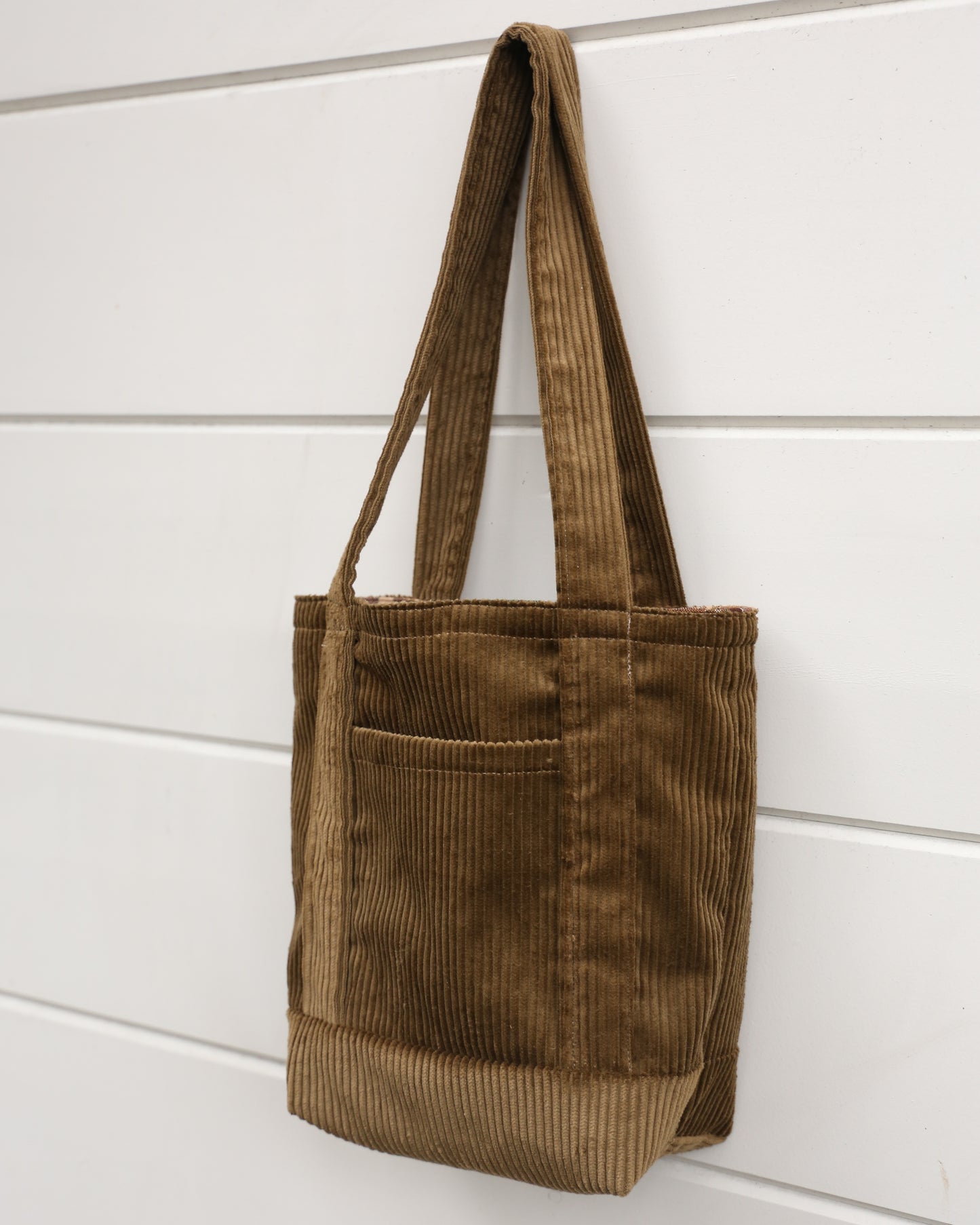 Mini Pocket Tote - Corduroy & Plaid